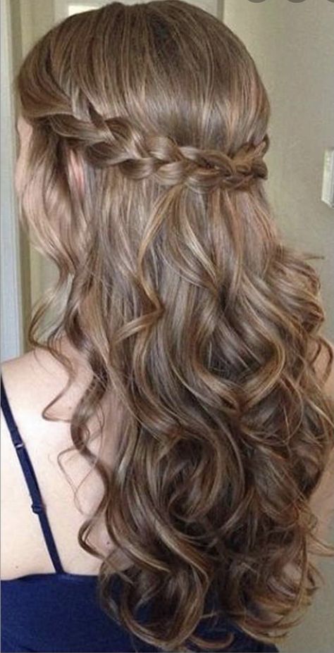 Braidmaids Hairstyles, Braid Half Up Half Down, Rambut Brunette, Braided Half Up, Vlasové Trendy, Elegant Wedding Hair, Half Up Half Down Hairstyles, Wedding Hairstyles Half Up Half Down, Wedding Hair Inspiration