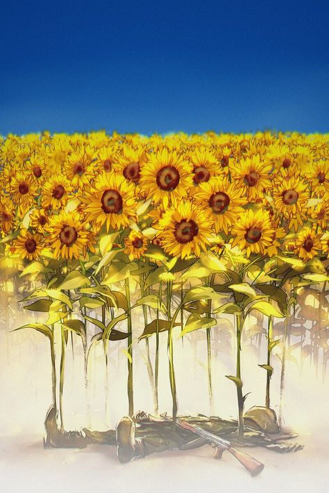 ArtStation - Seeds for Tomorrow Fast Growing Flowers, Yuumei Art, Alien Life Forms, Anne Stokes, Ukrainian Flag, Ukrainian Art, The Brave, Sunflower Seeds, Brave