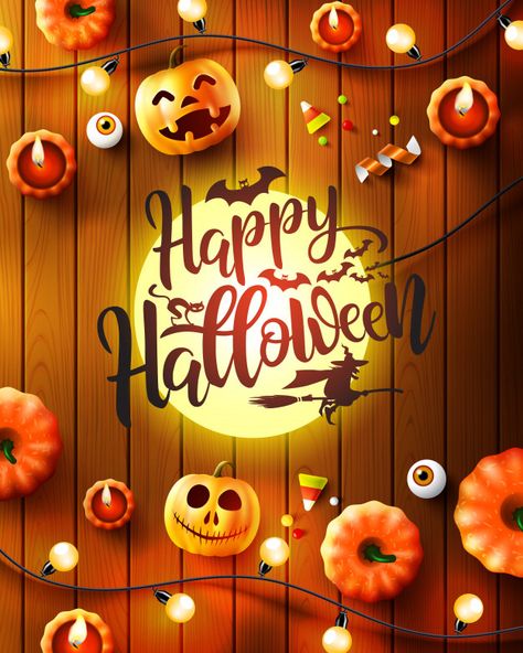 Hello October Halloween, Cute Happy Halloween Images, Happy Halloween Greetings, Happy Halloween Images, Happy Halloween Lettering, Happy Halloween Wallpaper, Cute Halloween Images, Halloween Imagem, Happy Halloween Cards