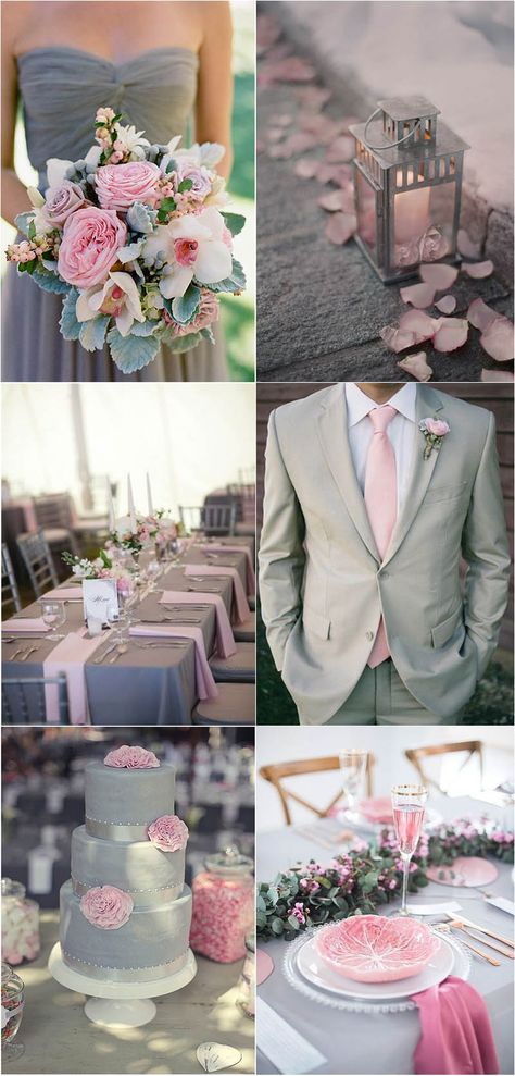 charming grey and pink wedding ideas Pink And Grey Wedding Ideas, Grey Wedding Ideas, Pink And Gray Wedding, Pink And Grey Wedding, Blush And Grey Wedding, Grey Wedding Decor, Pink Grey Wedding, Grey Wedding Theme, Gray Theme