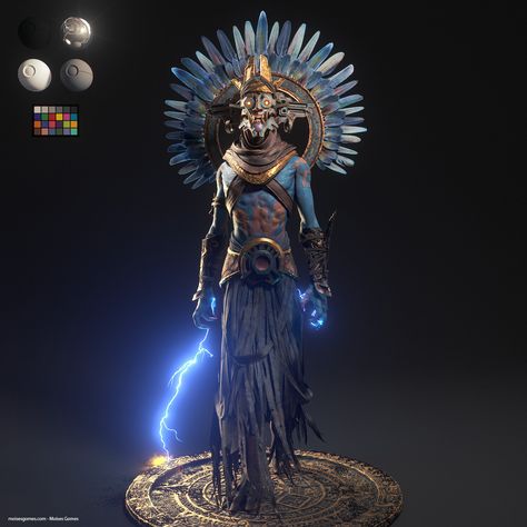 Mexican Mythology, Walk Animation, Aztec Gods, Lightning And Thunder, Aztec Artwork, You Are Incredible, Aztec Culture, God Artwork, Mayan Art