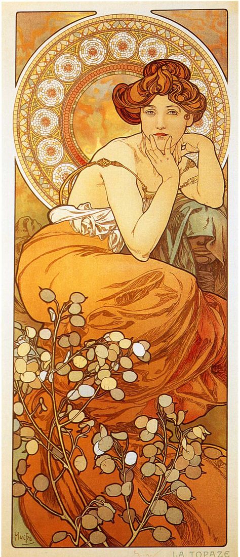 Art Nouveau Portrait, Alfons Maria Mucha, Alphonse Mucha Art, Mucha Art, Alfons Mucha, Art Nouveau Poster, Alphonse Mucha, Famous Art, Painting Reproductions