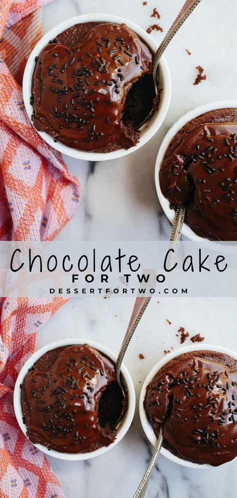 Chocolate Cake For Two Recipe, Cake For Two People, Small Batch Chocolate Cake, Ramkin Recipes, Chocolate Cake For Two, Quick Chocolate Cake, Cake For Two Recipe, Ramekin Dessert, Small Chocolate Cake