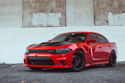 Racing Red Dodge Charger Scat Pack by Rohana Wheels Red Dodge Charger, Charger Scat Pack, Rohana Wheels, Dodge Hellcat, Charger Hellcat, Dodge Charger Hellcat, Cj Jeep, Charger Srt Hellcat, Dodge Charger Rt