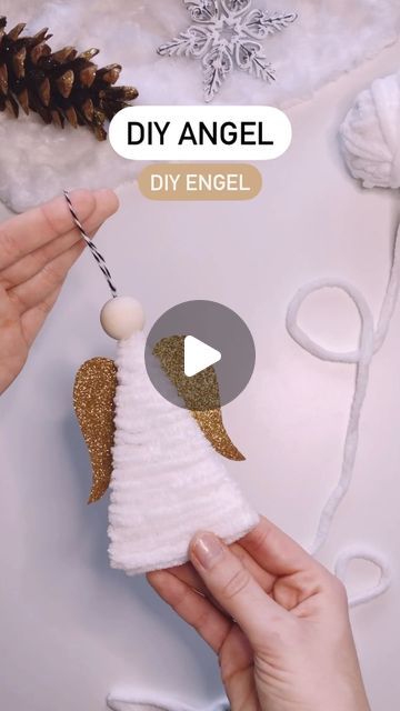 Making Angel Ornaments, Angel Tassel Ornament, Angle Tree Topper Diy, Angel Christmas Decorations Diy, Angels Made From Ribbon, Angel Tree Decorations, Doilie Angel Craft, Angel Tree Ornaments Diy, Angel Christmas Stocking