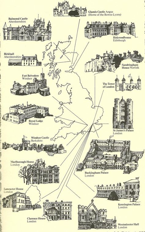 The British Royal Family - Map fo royal residencies Royal Family History, British Aesthetic, Royal Family Trees, English Royal Family, The British Royal Family, Royal Family England, British Royal Families, Royal Residence, Royal Life