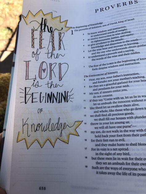 Proverbs 1 Journaling, Proverbs Journaling Ideas, Proverbs 1 Bible Journaling, Proverbs Notes, Proverbs Bible Journaling, Bible Journaling Proverbs, Proverbs Study, Bible Decorating, Proverbs 1 7