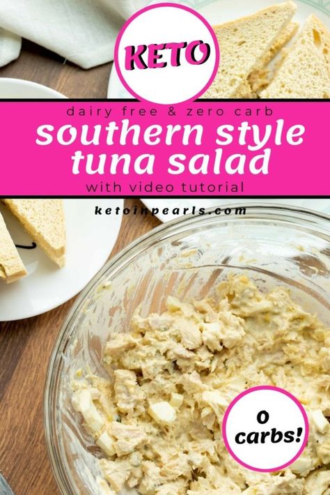 Keto Tuna Salad, Keto Tuna, Low Carb Crackers, Tuna Salad Recipe, Keto Lunch Ideas, Zero Carb, Club Sandwich, Keto Recipe, Low Carb Bread