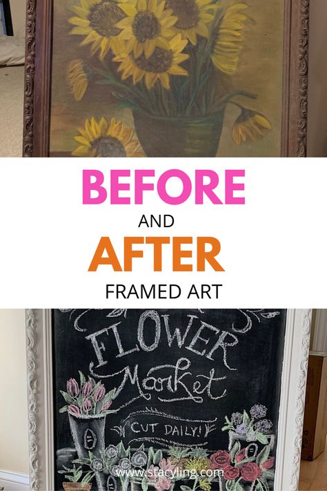 Using Chalk Paint, Old Picture Frames, Chalkboard Designs, Framed Chalkboard, Old Frames, Chalkboard Paint, Vintage Frame, Chalkboard Art, Rock Stars