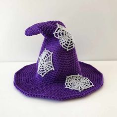 Crochet Witch Hat Pattern, Crochet Halloween Hat, Witch Hat Pattern, Crochet Witch Hat, Crochet Witch, Diy Crochet Patterns, Hat For Kids, Halloween Hat, Hat Patterns Free