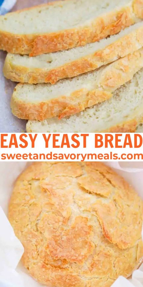 Yeast Bread Loaf, Easy Yeast Bread, Loaf Bread Recipe, Bread Recipe Video, Yeast Packet, Homemade Bread Recipes Easy, Homemade Bread Easy, Savory Meals, Yeast Bread Recipes