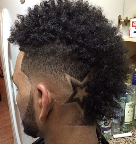 Fierce mohawk and star design Indian Human Hair, Haircut Designs, Black Men Hairstyles, Hair Tattoos, Star Hair, Dope Hairstyles, Peruvian Hair, Straight Human Hair, Fade Haircut