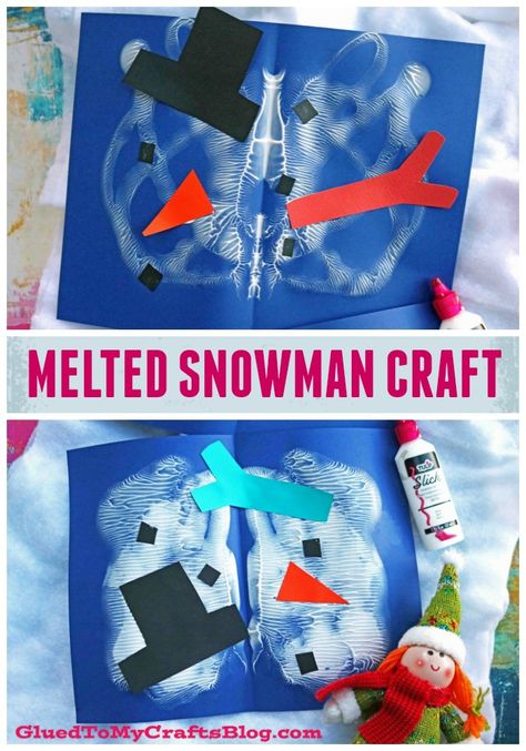 Paint Splat Melted Snowman - Winter Kid Craft Idea Snowman Playdough, January Ideas, January Crafts, Melted Snowman, Paint Splats, Winter Art Projects, Winter Classroom, Winter Activities For Kids, Room Mom