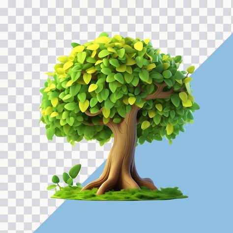 3d reality tree on transparent backgroun... | Premium Psd #Freepik #psd #big-tree #cartoon-tree #green-tree #tree Turntables Art, Stylized Tree, Cartoon Tree, Tree Cartoon, Cartoon Trees, 3d Tree, Simple Tree, Games Ideas, Wishing Tree