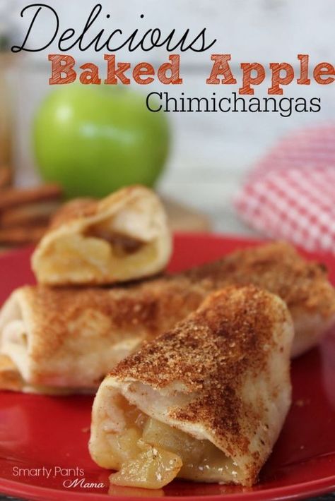 Baked Apple Chimichanga Recipe Apple Chimichangas, Chimichanga Recipe, Baked Apple Dessert, Diy Easy Recipes, Apple Dessert Recipes, Thanksgiving Food Desserts, Baked Apple, Fall Dessert Recipes, Christmas Food Desserts