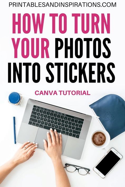 How to turn photos into stickers, make a picture into a sticker, make your own stickers, Canva tutorial #canva #plannerstickers #planneraddict #printablesandinspirations #diy #lifeplanner #happyplanner Create A Pin, How To Make Photo, Printable Sticker Paper, Pinterest Design, Using Canva, Canvas Learning, How To Make Stickers, Photo Stickers, Canva Tutorial