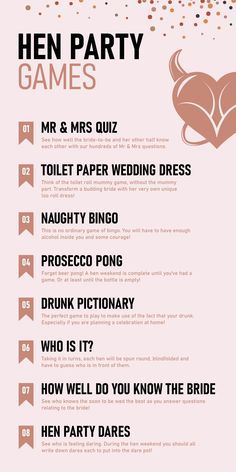 Hens Party Drinks, Pyjama Party Hens Night, Stag And Hen Party, Sten Do Games, Fun Hens Party Ideas, Hendo Ideas Bridal Parties, Fun Hen Party Ideas, Hen Party Games Classy, Hen Do Games Party Ideas