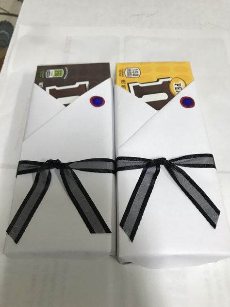 Thank you gifts for aikido sensei! Karate Gifts For Sensei, Gifts For Karate Instructors, Taekwondo Ornaments Diy, Tkd Birthday Party Ideas, Black Belt Gift Ideas Martial Art, Taekwondo Gift Ideas, Karate Teacher Gift Ideas, Taekwondo Party Favors, Karate Gifts Ideas