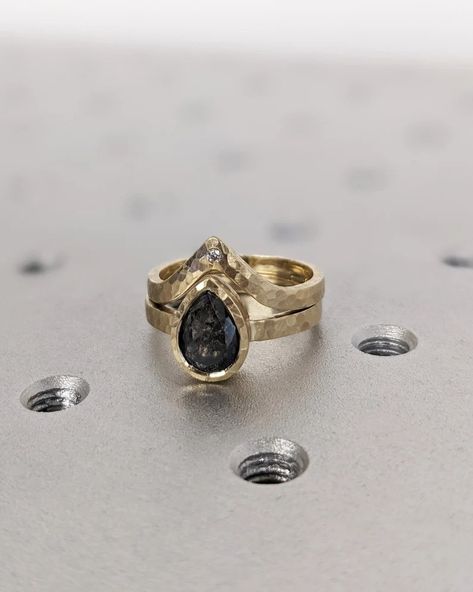 MAIN STONE
Type: Natural Salt and Pepper Diamond
Cut: Pear
Color: Dark / Grey / Icy

#Vintage #Salt #and #Pepper #Diamond #Engagement #Ring #Yellow #Gold #Engagement #Ring #Diamond #Hammered #Bezel #Ring #Matte #Finish #Ring #Bridal #Anniversary #art #deco #ring #delicate #ring #bezel #ring #diamond #ring #engagement #ring #pear #cut #ring #pepper #diamond #ring #promise #ring #hammered #ring #yellow #gold #ring #salt #and #pepper #solid #gold #ring #vintage #ring Anniversary Images, Gold Engagement Ring Diamond, Engagement Ring Types, Black Zirconium Ring, Pepper Diamond Engagement Ring, Engagement Ring Yellow Gold, Yellow Gold Diamond Engagement Ring, Engagement Ring Yellow, Black Engagement Ring