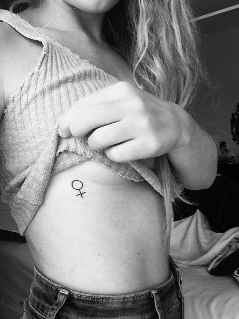 Female Sign Tattoo Symbols, Female Symbol Tattoo, Female Sign, Cute Matching Tattoos, Feminine Symbols, Sign Tattoo, Symbol Tattoo, Female Symbol, Symbol Tattoos