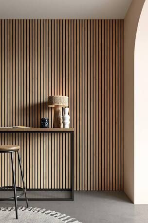 Wall panelling ideas for every room – from traditional to contemporary Wooden Clad Walls Interior, Tv Fal, Wood Slat Wall, Interior Design Per La Casa, Oak Panels, Sound Absorption, Wood Panels, Wood Panel Walls, Slat Wall