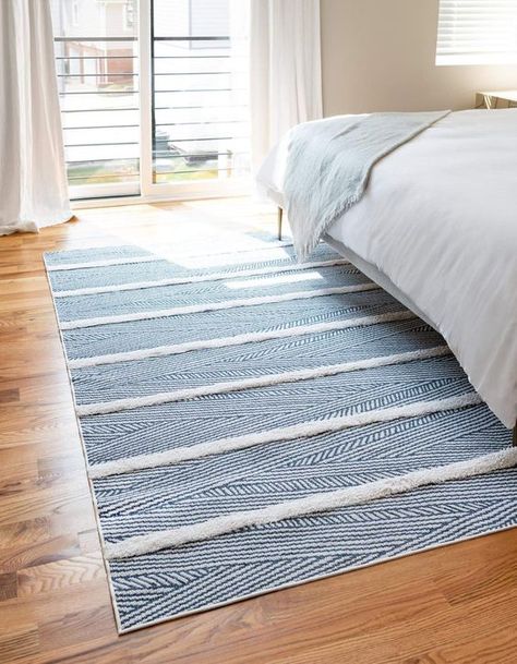 PRICES MAY VARY. Pile: Cotton - Backing: Cotton - Weave: Machine Woven (Power Loomed) - Made In: Turkey Size in FT: 4' 5 x 6' 0 - Size in CM: 135 x 183 - Pile Height & Thickness: 1/2" - Colors: Navy Blue, Ivory Easy-to-clean, stain resistant, and does not shed - underlay (rug pad) recommended to prevent slipping and sliding Easy to clean, just follow these instructions: As long as it's a short-pile, indoor rug, we recommend spot cleaning with resolve, and regular vacuuming is recommended - you c Coastal Rugs, Navy Blue Rug, Large Dining Room, Cotton Area Rug, Navy Blue Area Rug, Unique Loom, Geometric Area Rug, The Navy, Eclectic Style