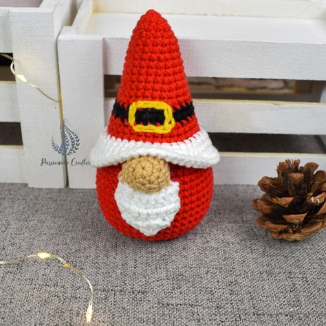 Crochet Christmas Knomes, Crochet Xmas Gnome, Crochet Santa Gnome Free Pattern, Free Crochet Christmas Gnome Pattern, Crochet Christmas Gonk Free Pattern, Crochet Santa Sack Free Pattern, Free Santa Crochet Patterns, Crocheted Gnomes Pattern Free Easy, Snowman Gnome Crochet Patterns Free