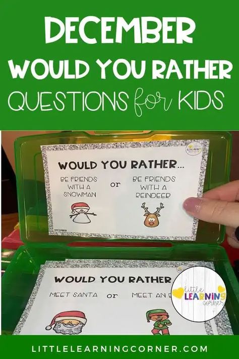 December Morning Meeting Questions, Winter Would You Rather For Kids, Christmas Would You Rather For Kids, Christmas Questions For Kids, Christmas Would You Rather, Christmas Questions And Answers, Christmas Questions, Morning Meeting Greetings, Christmas Riddles