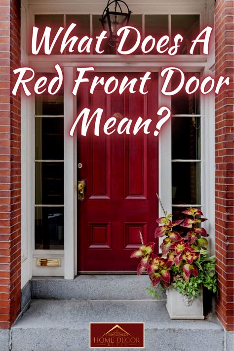 Red Front Doors Farmhouse, Burgundy Storm Door, Exterior House Colors Red Door, Red Door Meaning House, Stain Colors For Mahogany Front Door, Red Entrance Door, White House Black Trim Red Door, Red Composite Front Door, Houses With Red Front Doors