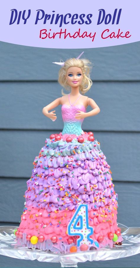 Birthday Food Ideas For Kids, Birthday Food Ideas, Kids Birthday Food, Princess Doll Cake, Food Ideas For Kids, Barbie Doll Birthday Cake, Doll Birthday Cake, Princess Theme Birthday Party, Princess Diy