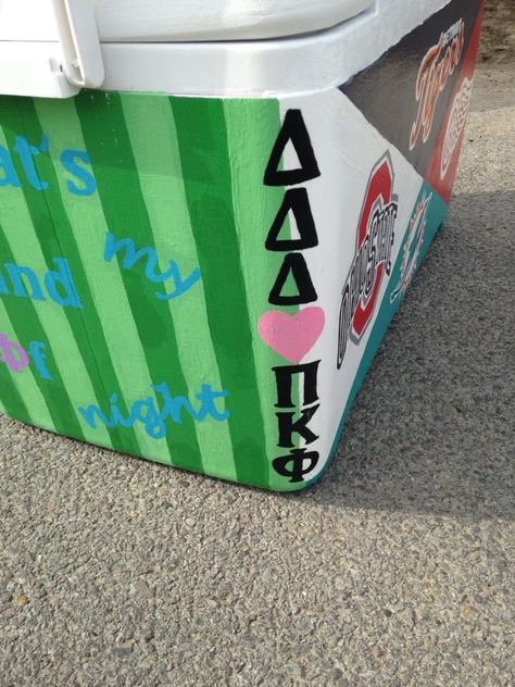 Frat Cooler Side Ideas, Frat Coolers Corner, Frat Cooler Letters, Nola Frat Cooler Ideas, Frat Coolers Ideas Fraternity, Frat Cooler Corner Ideas, Frat Coolers Nola, Easy Frat Coolers Ideas, Nashville Frat Cooler