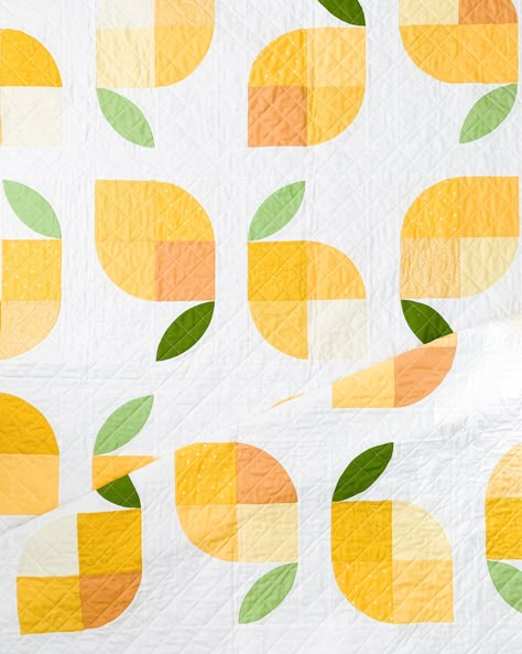 Memi's Lemons Quilt Pattern is now available on my shop! I will begin by saying I don't really know where to begin with this one, hah. This is one of the most, if not THE most, meaningful pattern I've design and I think that's what makes it hard to talk about. This is the fastest idea to release pattern I've released. Meaning from the moment I had the idea for this pattern to today, this is the fastest one. Usually quilt patterns ideas happen months, if not a good year, in advance. Not this Computer Work, Quilt Square Patterns, Patchwork Quilt Patterns, Modern Quilt Patterns, Diy Quilt, Beautiful Quilts, Square Quilt, Quilt Inspiration, Hobbies And Crafts