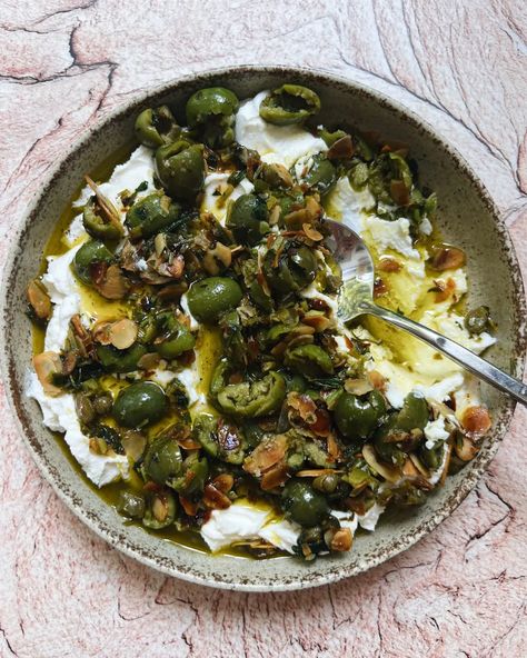 Ricotta With Crushed Olives, Almonds & Lemon - Women of Today