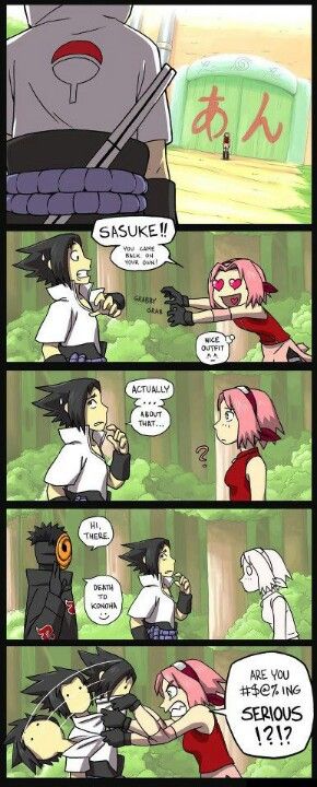 Funny Manga, Bahasa Jepun, Funny Naruto Memes, Sasuke Sakura, Naruto Comic, Naruto Sasuke Sakura, Naruto Pictures, Naruto Funny, Anime Jokes