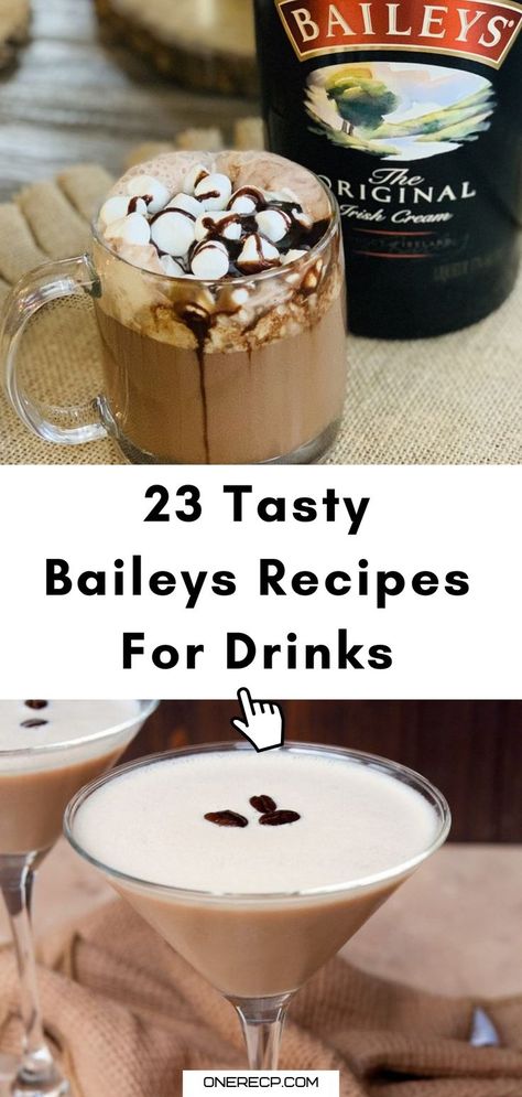 Indulge in 23 tasty Baileys drink recipes that are perfect for any occasion! Visit our site for creamy, delicious cocktails that everyone will enjoy. Baileys And Butterscotch Recipes Drinks, I’ll Drink To That, How To Make Baileys, Coctails Recipes Baileys, Best Baileys Drinks, Bbc Drink Recipe, Baileys Mixed Drinks, Drinks With Baileys And Kahlua, Mixed Drinks With Baileys