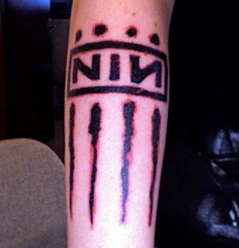 Nin Tattoo, Nine Inch Nails Tattoo, Band Tattoo Ideas, Traditional Tattoo Designs, Wicked Tattoos, Metal Tattoo, Cute Little Tattoos, Nine Inch Nails, Nine Inch