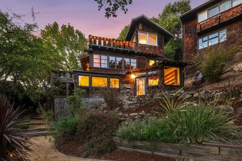 Photo 14 of 15 in A Tree House–Like Dwelling Once Owned by Dorothea Lange Seeks $1.65M in Berkeley, CA - Dwell Bernard Maybeck, Berkeley Campus, Dixon Homes, Deck Shade, Berkeley Hills, Berkeley Homes, Alice Waters, Clad Home, Berkeley California