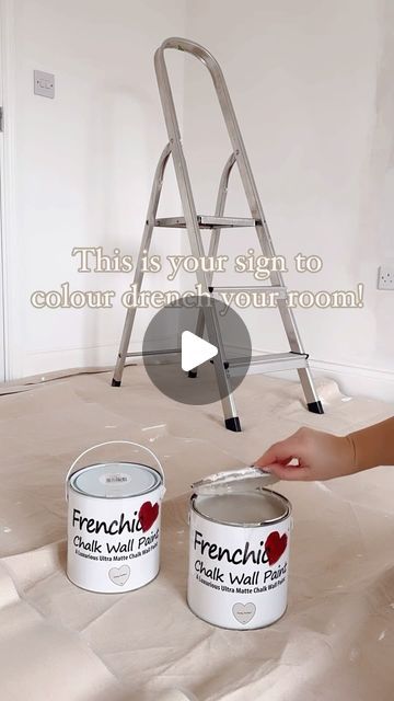 Colour Drench Bedrooms, Drenched Painting, Chalk Wall Paint, Frenchic Paint, Chalk Wall, Top To Bottom, Wall Paint, A Fan, Beige Color