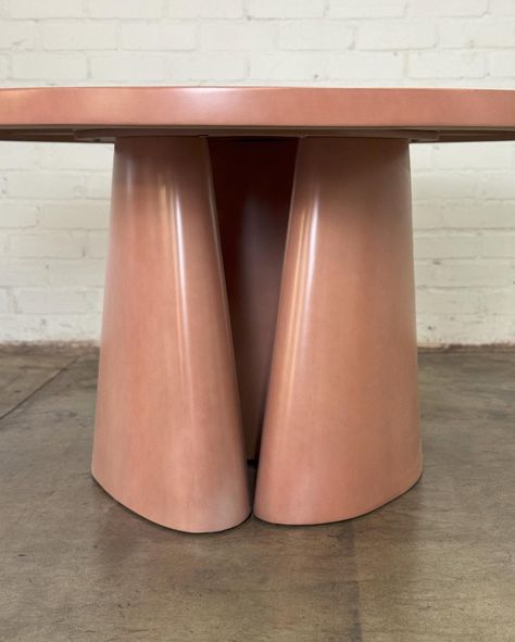 Contemporary Indoor Dining Table in Terracotta Lacquer Price: 1050 Dimensions: W60 H39.5 KC27.5 Indoor Dining Table, Mid Century Vintage Furniture, Vintage Mid Century Furniture, Indoor Dining, Mid Century Vintage, Vintage Furniture, Dining Table, Mid Century, Furniture