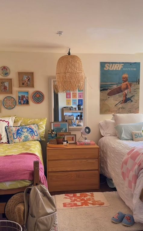 college dorm room ideas  pink college dorm room ideas  loft college dorm room ideas  blue college dorm room ideas  boys college dorm room ideas  black women Dorm Room Beachy, Beach Dorm Room Ideas, Beachy Room Ideas, Pink College Dorm, College Dorm Room Ideas Aesthetic, Dorm Room Ideas Aesthetic, Surf Room Decor, Dorm Room Layouts, College Dorm Room Ideas