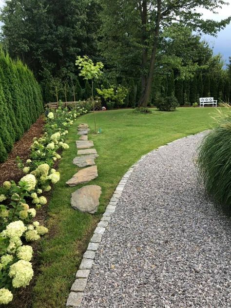 edging for gravel path Gravel Path Edging, Gravel Patio Edging, Path Edging Ideas, Gravel Edging, Pea Gravel Path, Gravel Driveway Edging, Gravel Garden Path, Gravel Walkway, Path Edging