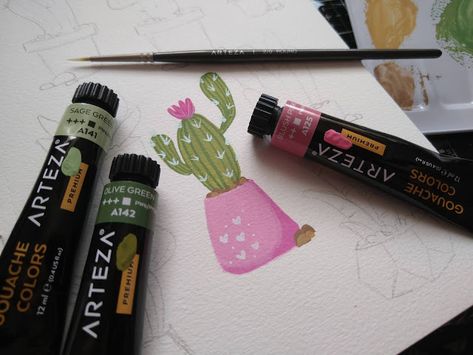 Gouache Tutorial, Gouache Paints, Gouache Paint, Coloring Markers, Cool Backgrounds, Gouache Painting, Red Bull, Markers, Art Inspiration