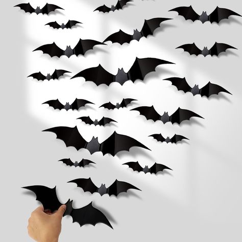 PRICES MAY VARY. New Upgraded Version: You will receive 80 bats of various sizes, 160 pcs of adhesives.80 pcs of clear non-marking adhesives for interior and glass windows that won't damage walls; 80pcs sponge adhesives can be used for outdoor door frames and more, You can also use 2 adhesives on one bat Halloween Parent-child Interaction Essential: The classic 3D bats are Halloween decorations, you can do it with your children, enjoy their own creativity, combine 80 bats of different sizes and Halloween Bats On Wall, Bats On Wall Decor, Bat Decorations On Wall, Bat Halloween Decor, Bats For Halloween, Window Office, Office Halloween, Bat Decorations, Work Decor