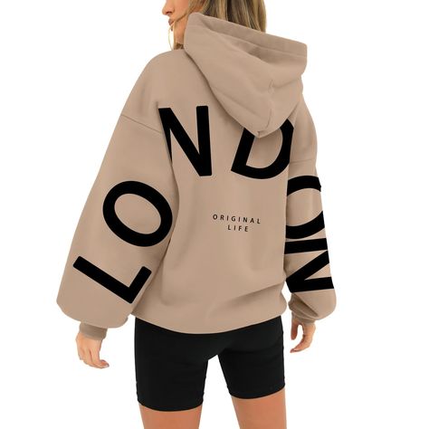 Sleeve Print Hoodie, Women’s Sweatshirts, White Hoodie Design, Hoodie Back Design, Streetwear Hoodie Design, Hoodies Design Ideas, London Hoodie, Puffer Hoodie, Printed Hoodies