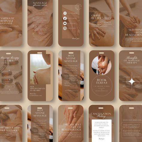 #Instagram_Design #Therapist_Social_Media #Spa_Instagram #Modern_Minimalist_Aesthetic Therapist Social Media, Massage Images, Spa Instagram, Modern Minimalist Aesthetic, Pin Template, Facebook Layout, Spa Decor, Font Inspiration, Spa Design