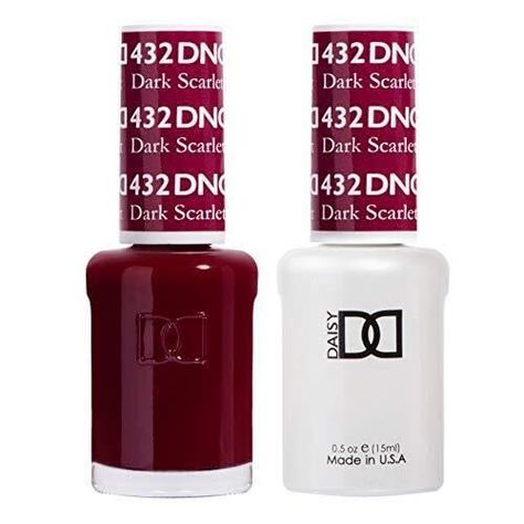 Basic Nail Polish Colors, Dnd 432 Dark Scarlet, Dnd Burgundy Gel Polish, Dnd Gel Polish Colors Fall, Dnd Red Gel Polish, Dnd Dc Gel Polish Colors, Dnd Nails, Dnd Gel Nail Polish, Luminous Nails