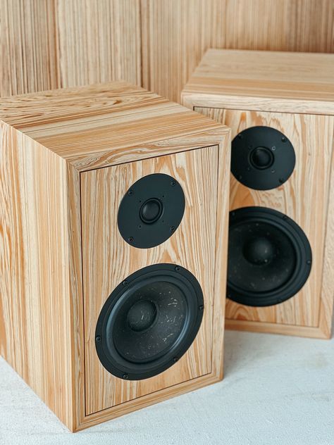 Speaker Design Ideas, Wood Speakers Design, Best Hifi Speakers, Diy Bookshelf Speakers, Speaker Box Design Diy Bluetooth, Homemade Speakers, Custom Door Panel Speakers, 12 Inch Speaker Box Design, Hi End Speakers