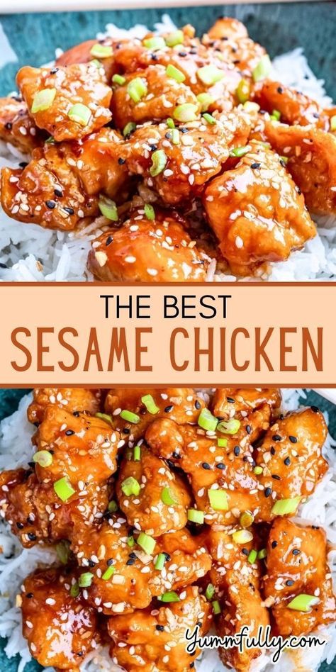 Taste the perfect blend of sweet and savory sesame chicken, featuring crispy, bite-sized chicken pieces coated in a luscious sesame sauce. Craving more culinary delights? Click here to access a treasure trove of mouthwatering recipes that will tantalize your taste buds and expand your kitchen repertoire. Sweet Sesame Chicken, Sesame Chicken Sauce, Sesame Recipes, Easy Sesame Chicken, Chicken Sauce Recipes, Garlic Beef, Chinese Chicken Recipes, Honey Sesame Chicken, Sesame Chicken Recipe