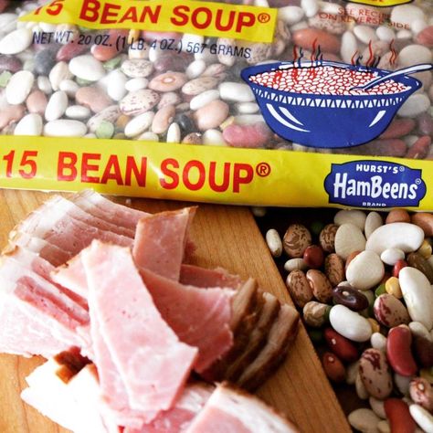 Ham Soup Crockpot, 13 Bean Soup Recipe, Bean Soup Crockpot, 16 Bean Soup, Dry Beans Recipe, Ham Bone Soup, Ham Soup Recipes, Ham And Bean, Beans In Crockpot