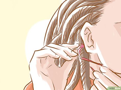 3 Ways to Give Yourself Dreadlocks - wikiHow How To Do Dreadlocks, How To Start Dreadlocks, Starting Dreads, Make Dreadlocks, Dreads Diy, Short Dread Styles, Dreadlocks Diy, White Girl Dreads, How To Make Dreadlocks